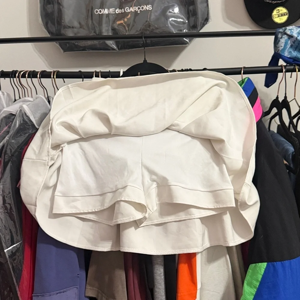 White Flared Skort - Picture 2 of 4